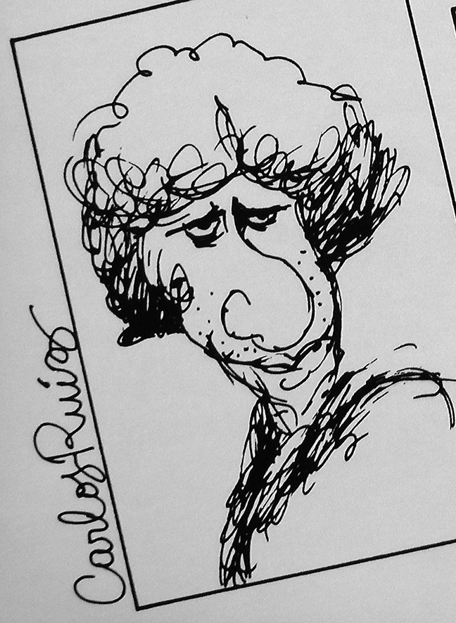 Carlos Ruiz de la Tejera visto por el caricaturista Ajubel