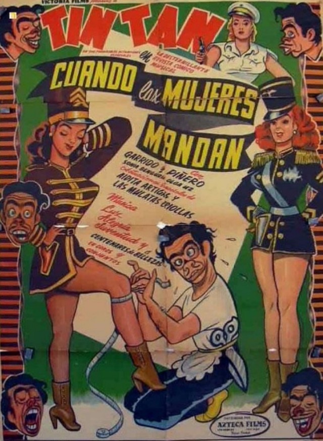 Cartel de la película "Las mujeres mandan" protagonizada por Alberto Garrido y Federico Piñero