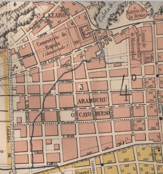 plano barrio cayo hueso 1881