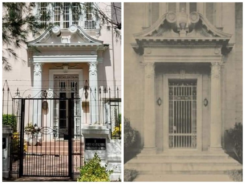 Pórtico de la embajada de la India en Cuba