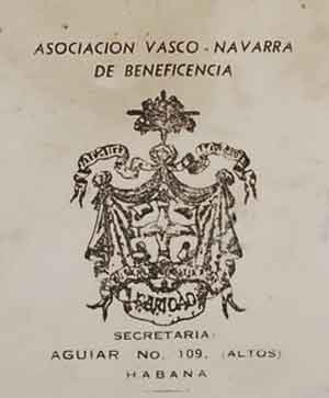 Asociación Vasco Navarra de Beneficencia de La Habana-sello