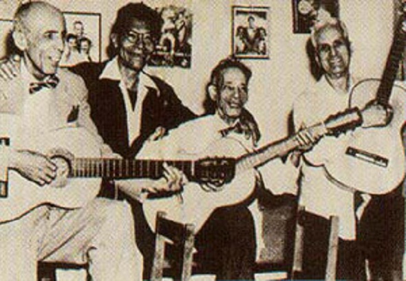 Los "Cuatro Grandes" de la trova cubana: Alberto Villalón, Manuel Corona, Sindo Garay y Rosendo Ruiz