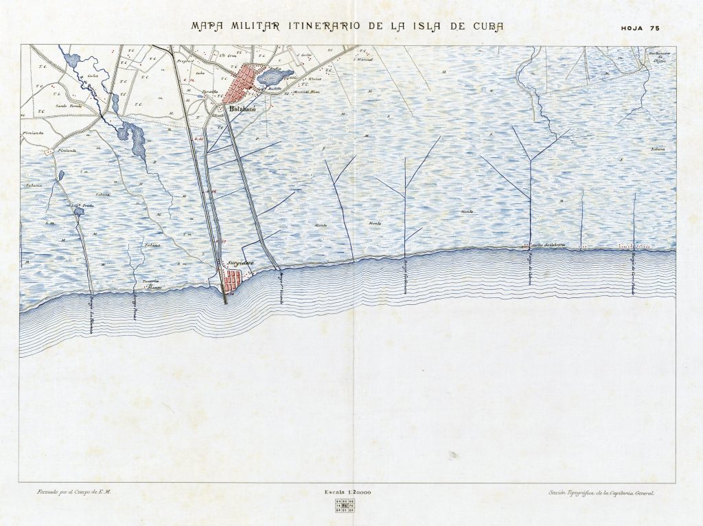 Mapa Militar de Batabanó 1885-1890