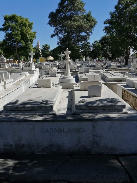 La tumba de Capablanca en el Cementerio de Colón 