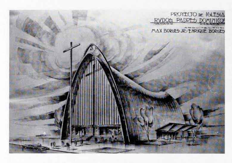 1956 Max Borges Recio y Enrique proyecto de una iglesia en el Vedado