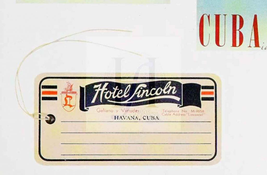 c1930--Hotel-Lincoln,-ticket-de-maletas